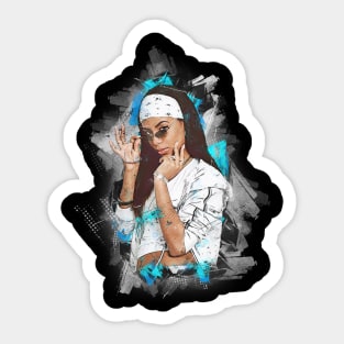 Aaliyah Art Sticker